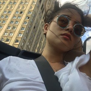 Free People Blue/Gold Sunglasses